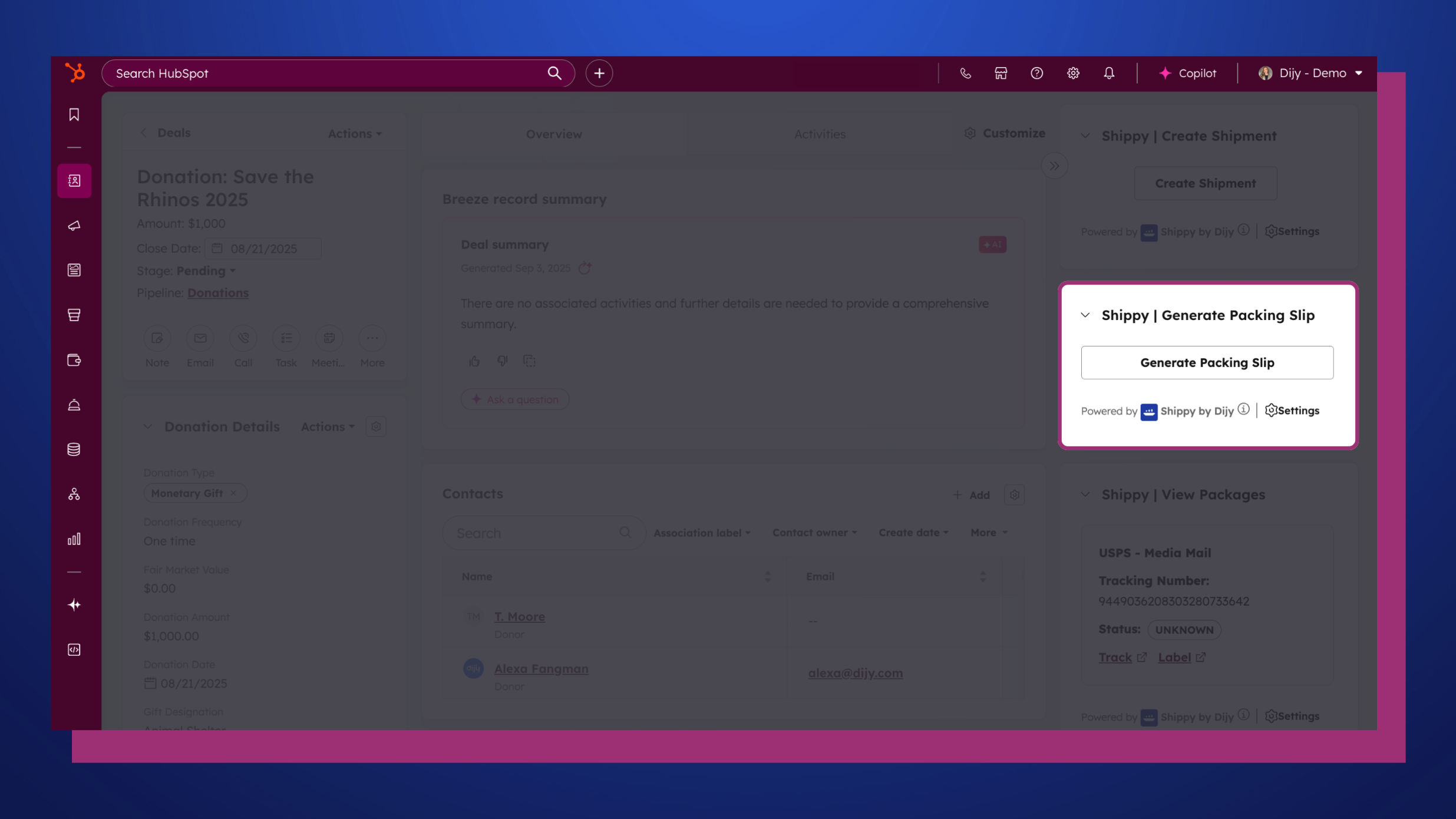 Generate packing slips with Shippy